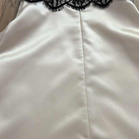 White House Black Market Strapless Ivory & Black Lace Dress - Picture 10 of 10